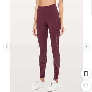 lululemon athletica Deep Burgundy Leggings